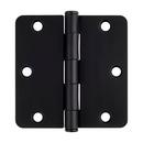 Westcraft Matte Black 3-1/2 in. Steel Door Hinge (Pack of 3) 