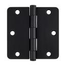 Westcraft Matte Black 3-1/2 in. Steel Door Hinge (Pack of 3) 