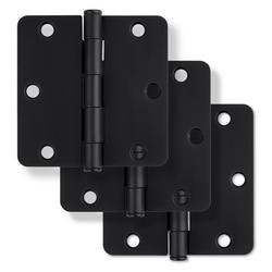 3-1/2 in. Steel Door Hinge in Matte Black (Pack of 3)