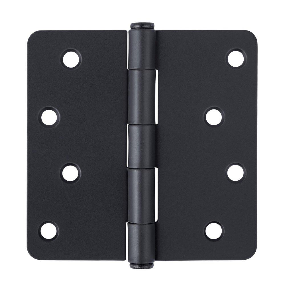 Westcraft Matte Black 4 in. Steel Door Hinge (Pack of 3) 