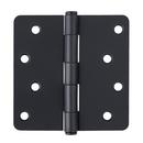 Westcraft Matte Black 4 in. Steel Door Hinge (Pack of 3) 