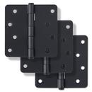 Westcraft Matte Black 4 in. Steel Door Hinge (Pack of 3) 