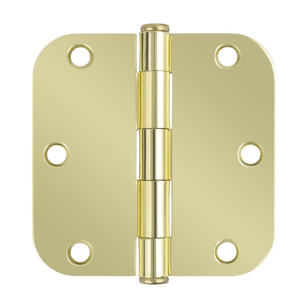 Westcraft Polished Brass 3-1/2 in. Steel Door Hinge (Pack of 3) 