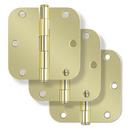 3-1/2 in. Steel Door Hinge in Polished Brass (Pack of 3)