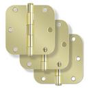 Westcraft Polished Brass 3-1/2 in. Steel Door Hinge (Pack of 3) 