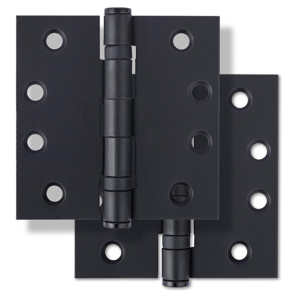 Westcraft Matte Black 4 in. Steel Ball Bearing Door Hinge (Pack of 2) 