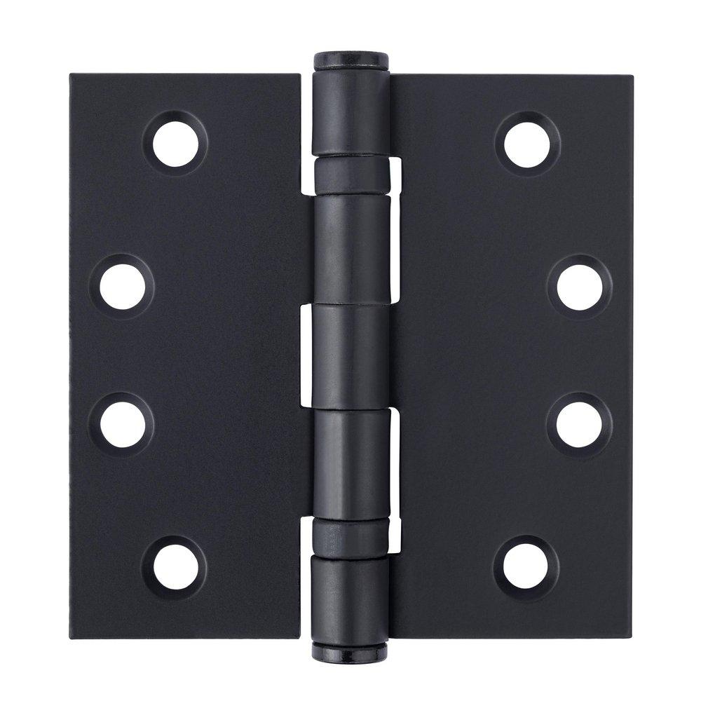 Westcraft Matte Black 4 in. Steel Ball Bearing Door Hinge (Pack of 2) 