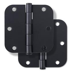 3-1/2 in. Steel Door Hinge in Matte Black (Pack of 2)