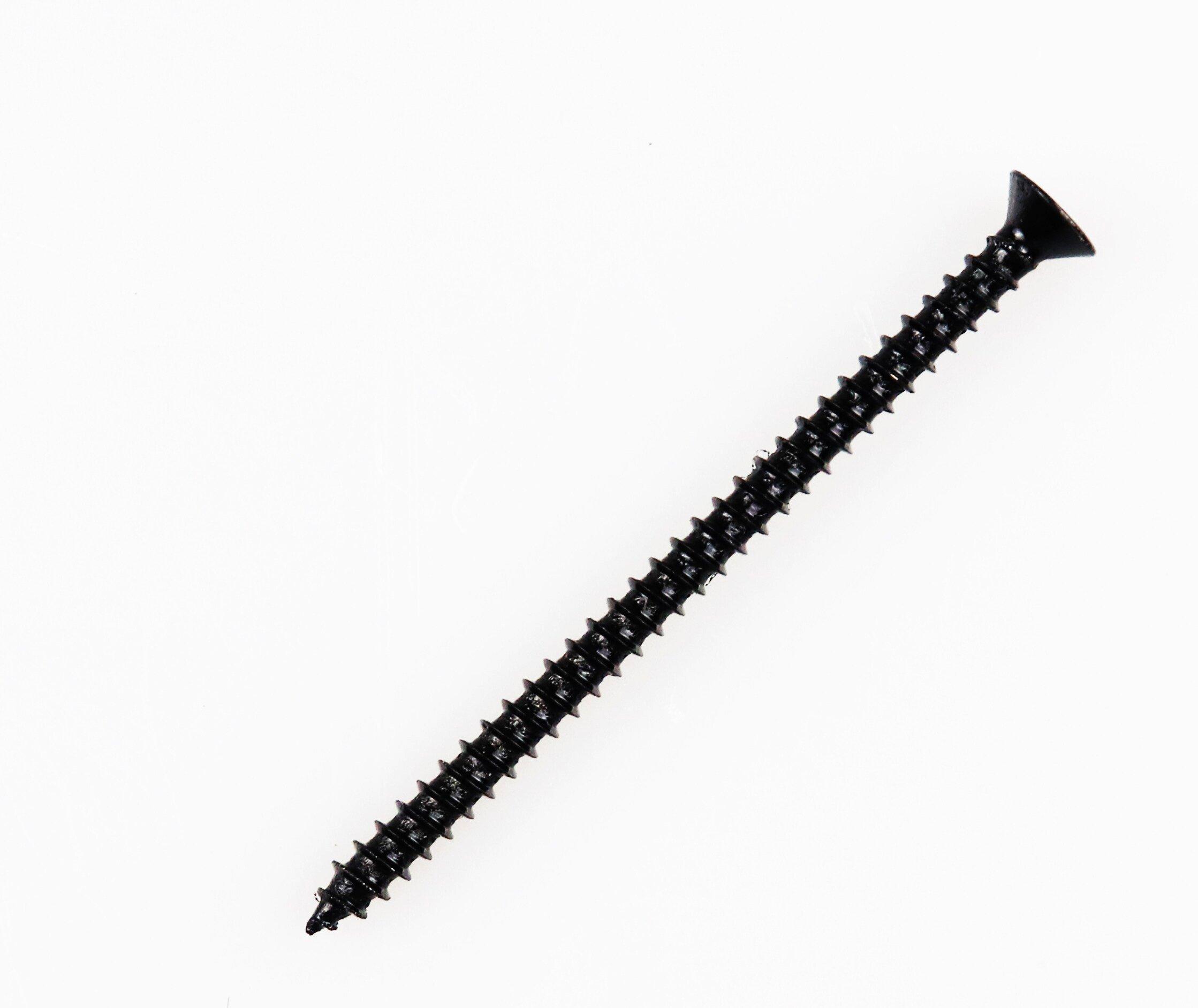 Westcraft Matte Black 3 in. #9 Steel Door Hinge Screw (Pack of 8) 
