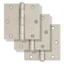 Westcraft Satin Nickel 3-1/2 in. Steel Door Hinge (Pack of 3) 