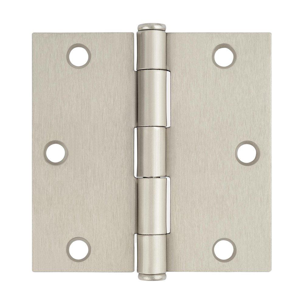 Westcraft Satin Nickel 3-1/2 in. Steel Door Hinge (Pack of 3) 