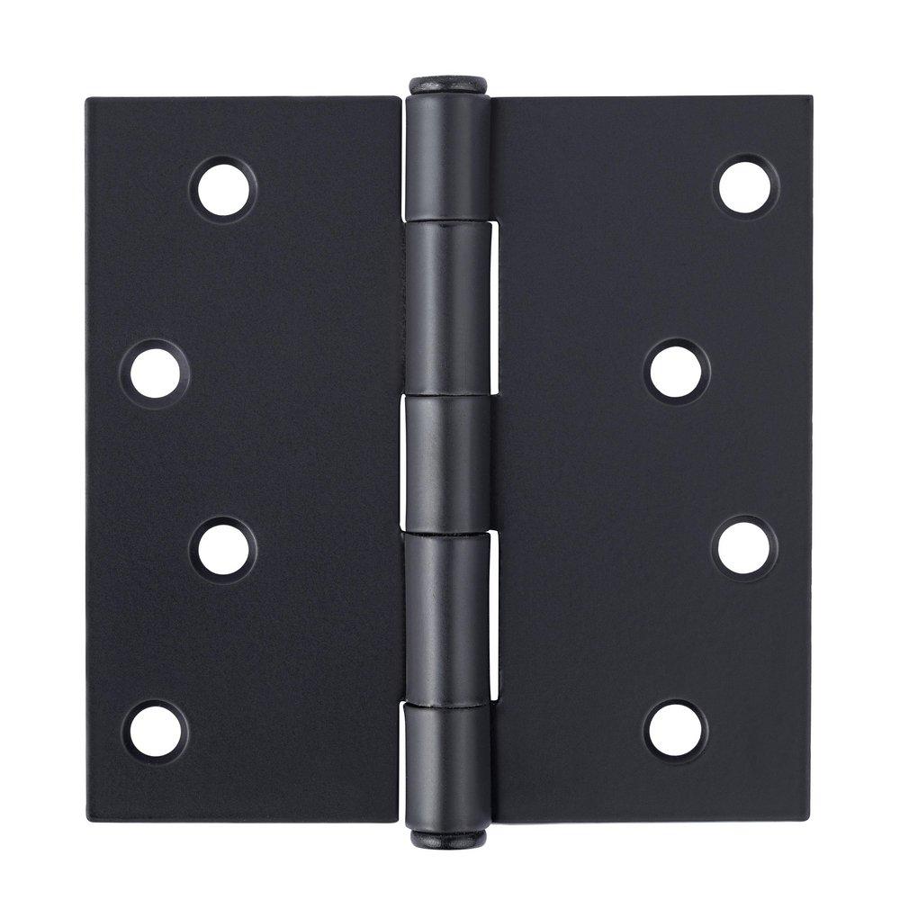 Westcraft Matte Black 4 in. Steel Door Hinge (Pack of 2) 