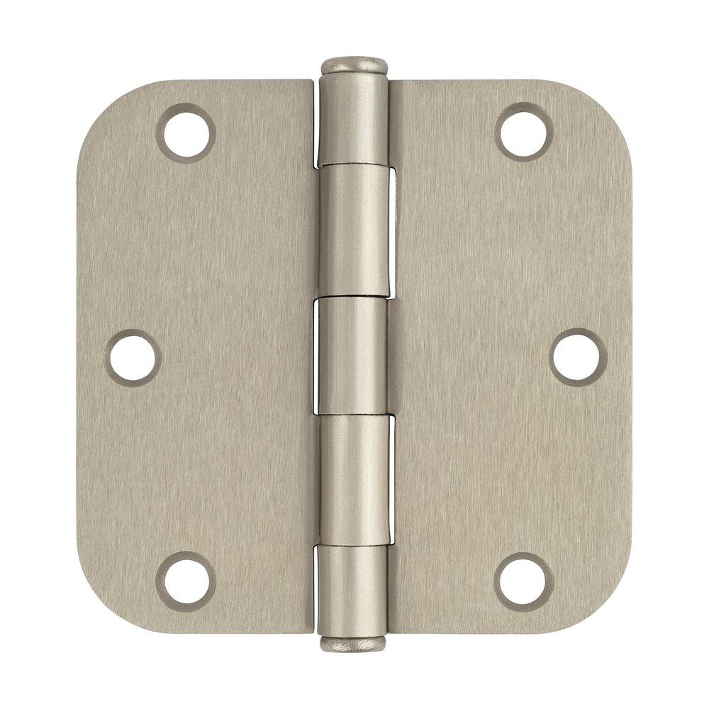 Westcraft Satin Nickel 3-1/2 in. Steel Door Hinge (Pack of 2) 