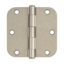 Westcraft Satin Nickel 3-1/2 in. Steel Door Hinge (Pack of 2) 
