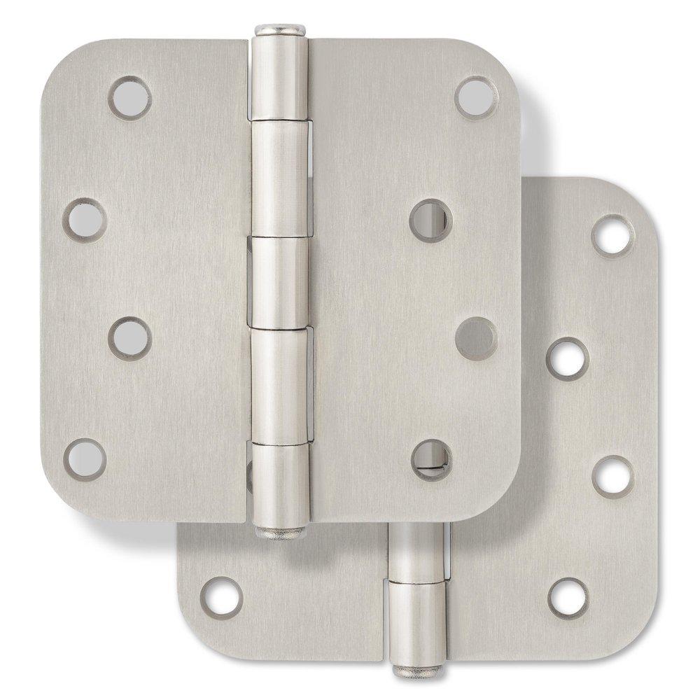 Westcraft Satin Nickel 4 in. Steel Door Hinge (Pack of 2) 
