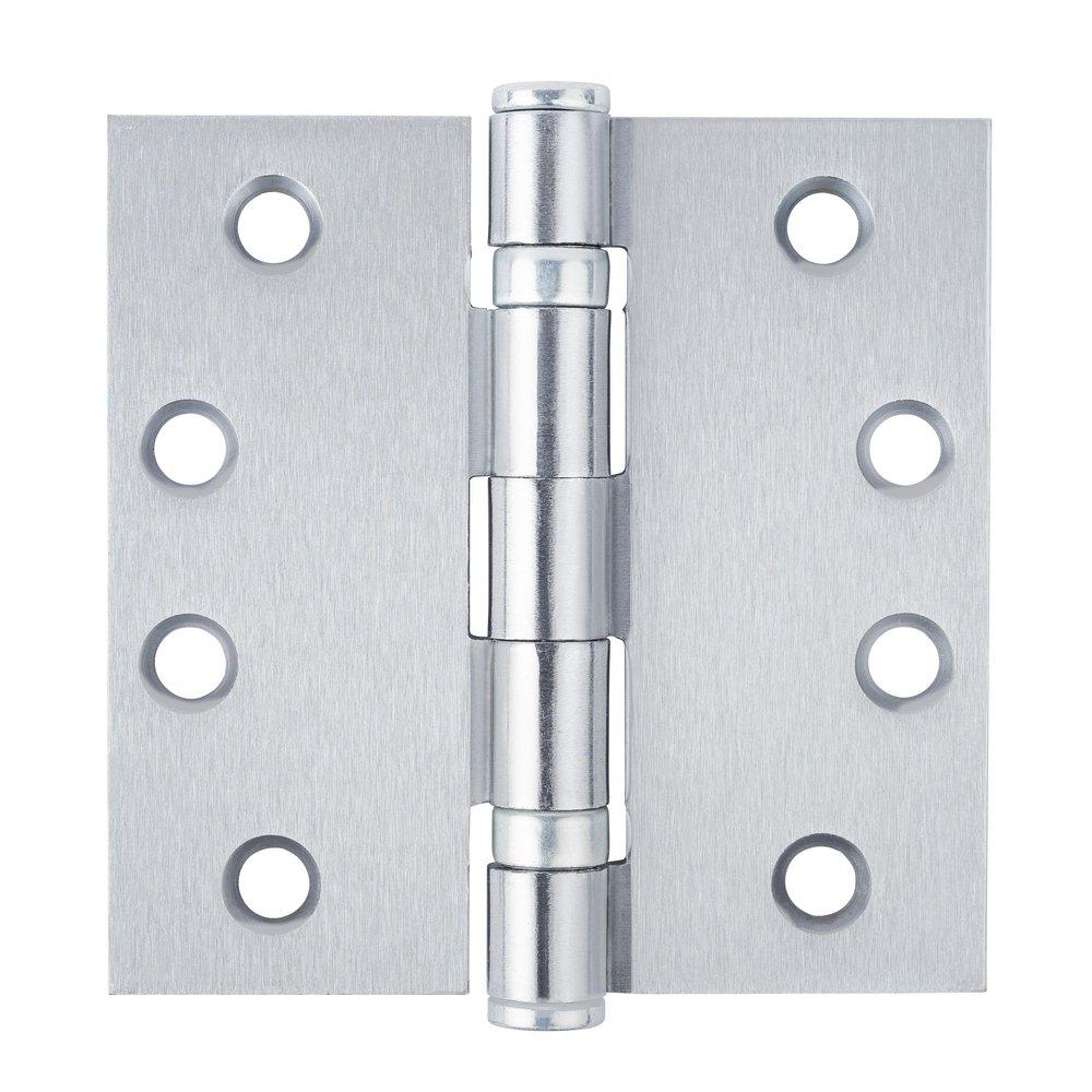 Westcraft Satin Chrome 4 in. Steel Ball Bearing Door Hinge (Pack of 2) 
