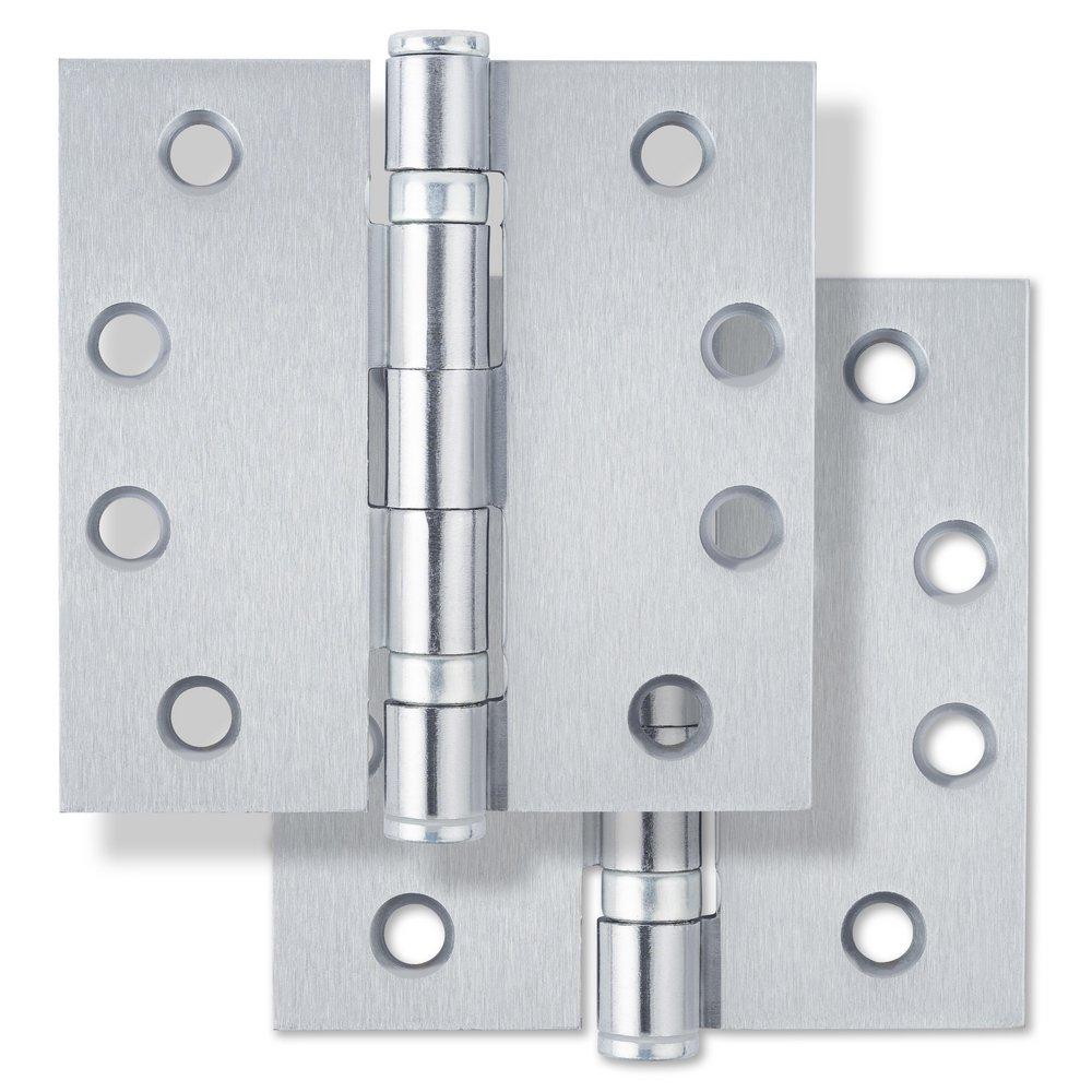 Westcraft Satin Chrome 4 in. Steel Ball Bearing Door Hinge (Pack of 2) 