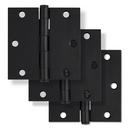 Westcraft Matte Black 3-1/2 in. Steel Door Hinge (Pack of 3) 
