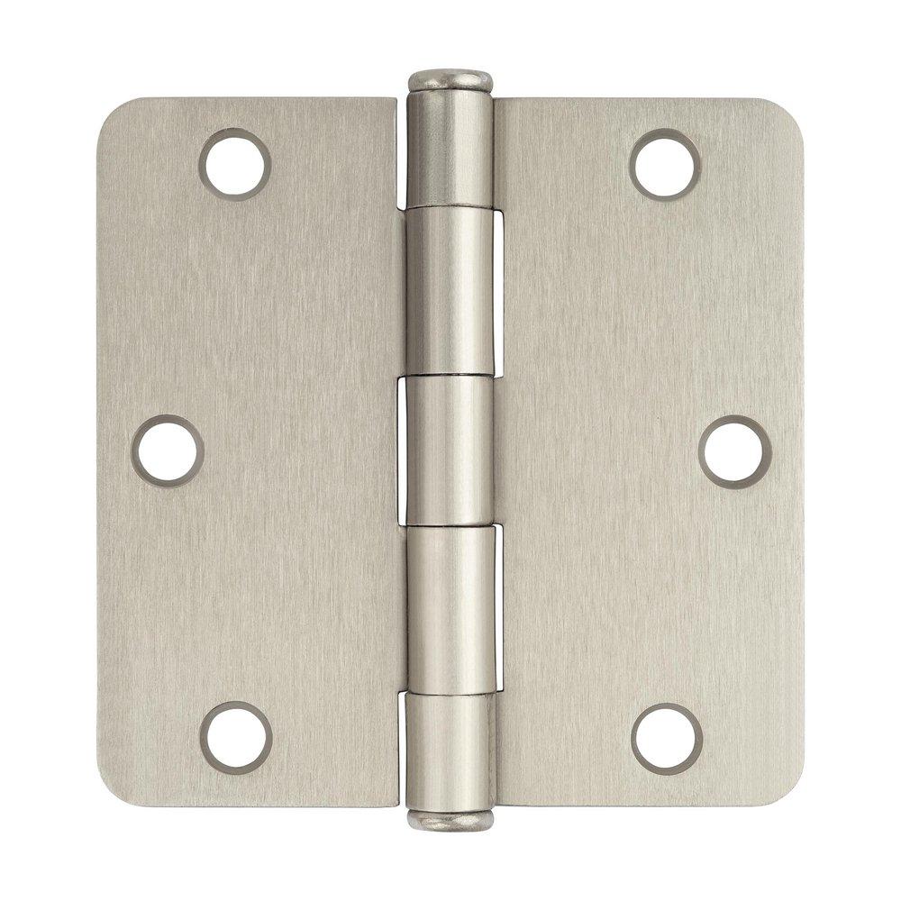 Westcraft Satin Nickel 3-1/2 in. Steel Door Hinge (Pack of 2) 