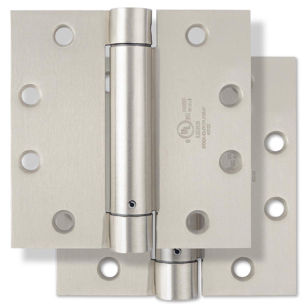 Westcraft Satin Nickel 4-1/2 in. Steel Spring Door Hinge 