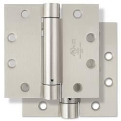 4-1/2 in. Steel Spring Door Hinge in Satin Nickel (Pack of 2)
