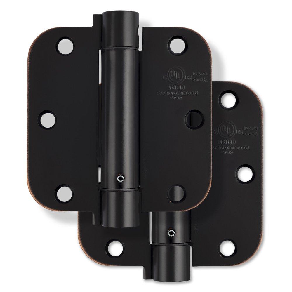 Westcraft Oil Rubbed Bronze 3-1/2 in. Steel Spring Door Hinge (Pack of 2) 