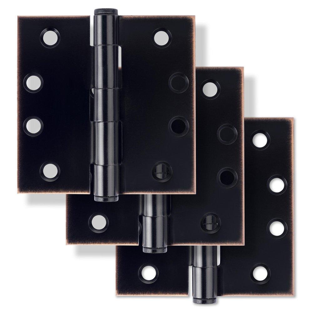Westcraft Oil Rubbed Bronze 4 in. Steel Door Hinge (Pack of 3) 