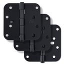 Westcraft Matte Black 4 in. Steel Security Door Hinge (Pack of 3) 