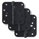 Westcraft Matte Black 4 in. Steel Security Door Hinge (Pack of 3) 