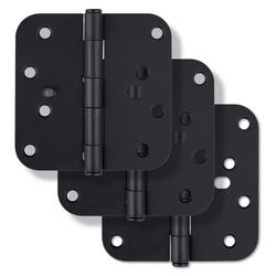 4 in. Steel Security Door Hinge in Matte Black (Pack of 3)