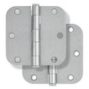 Westcraft Satin Chrome 3-1/2 in. Steel Door Hinge (Pack of 2) 