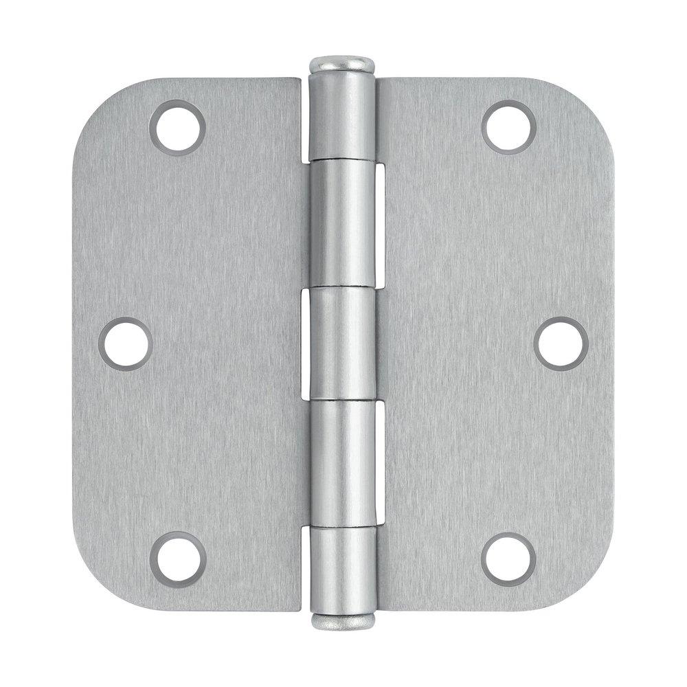 Westcraft Satin Chrome 3-1/2 in. Steel Door Hinge (Pack of 2) 
