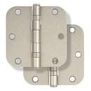 Westcraft Satin Nickel 3-1/2 in. Steel Ball Bearing Door Hinge (Pack of 2) 