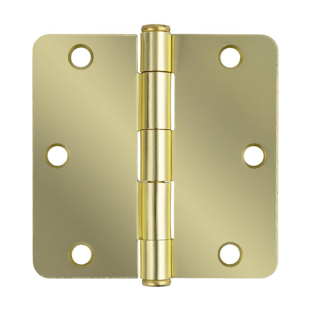 Westcraft Satin Brass 3-1/2 in. Steel Door Hinge (Pack of 2) 