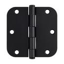 Westcraft Matte Black 3-1/2 in. Steel Door Hinge (Pack of 3) 