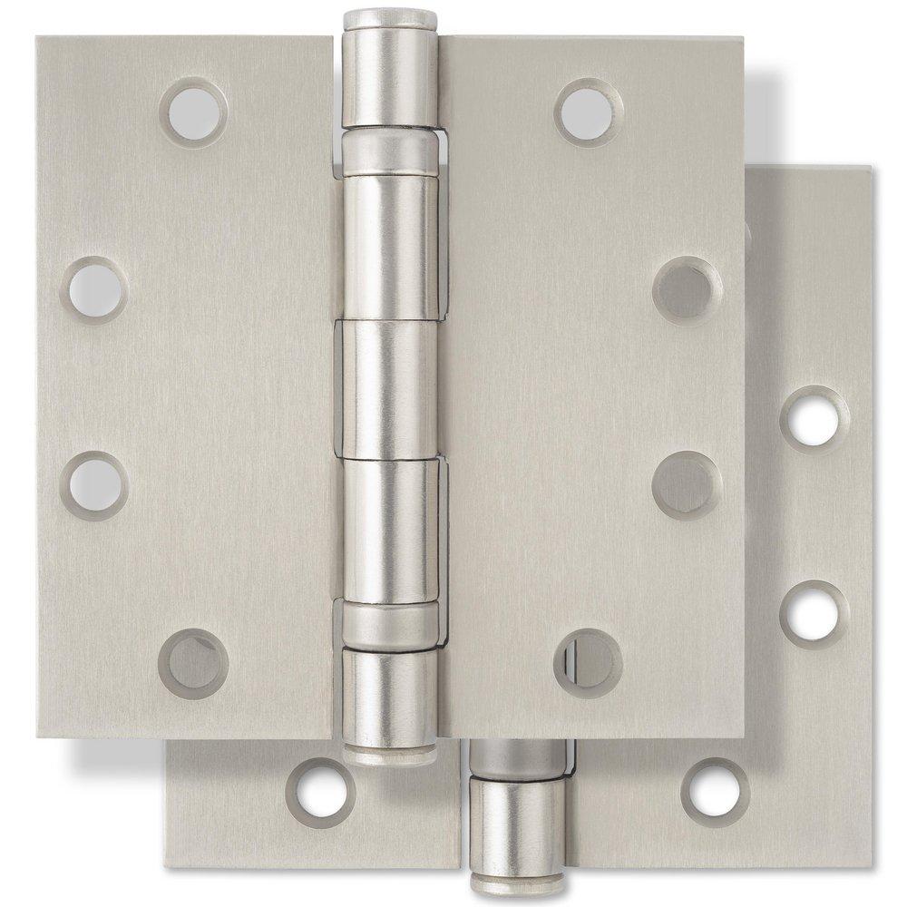 Westcraft Satin Nickel 4-1/2 in. Steel Ball Bearing Door Hinge (Pack of 2) 