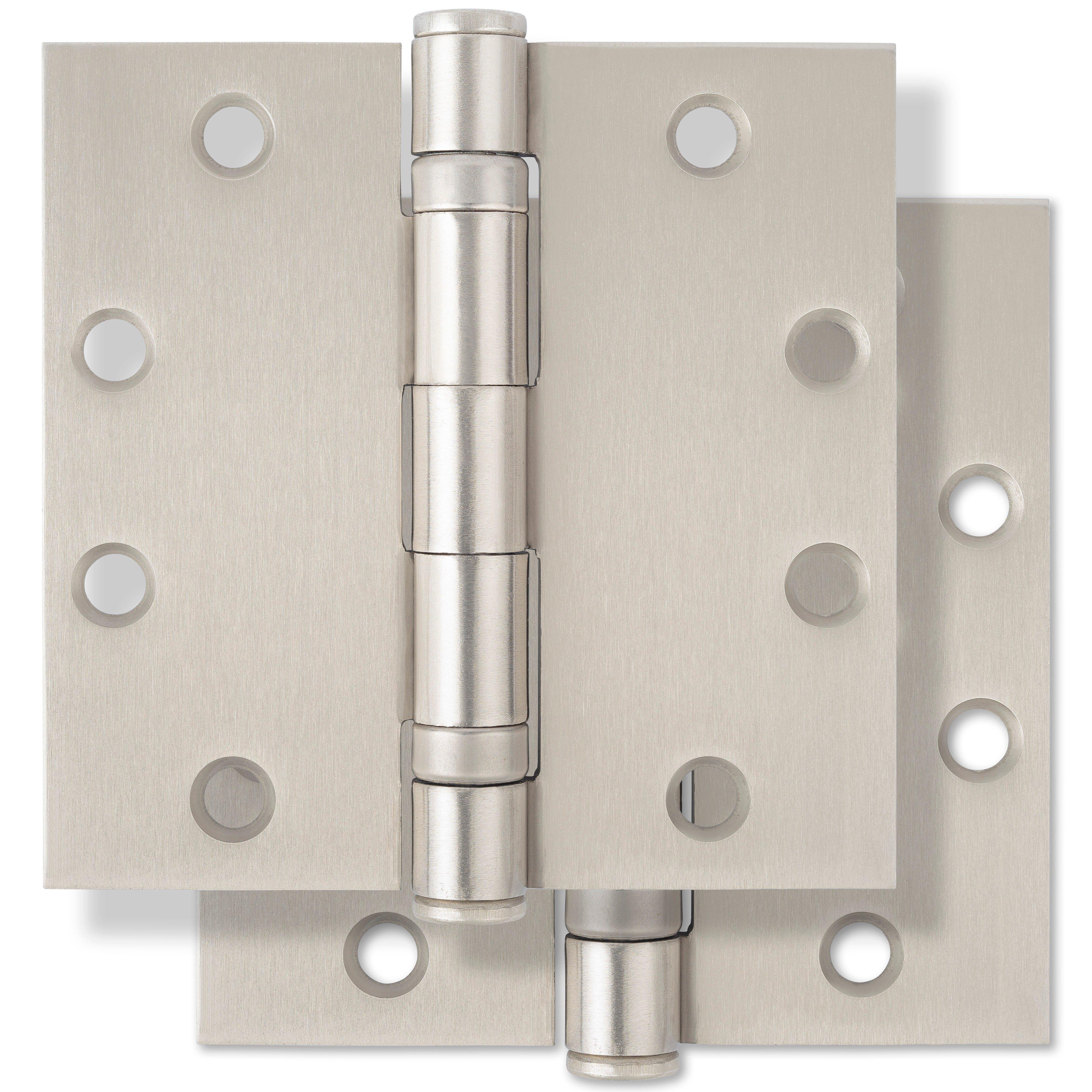 Westcraft Satin Nickel 4-1/2 in. Steel Ball Bearing Door Hinge (Pack of 2) 