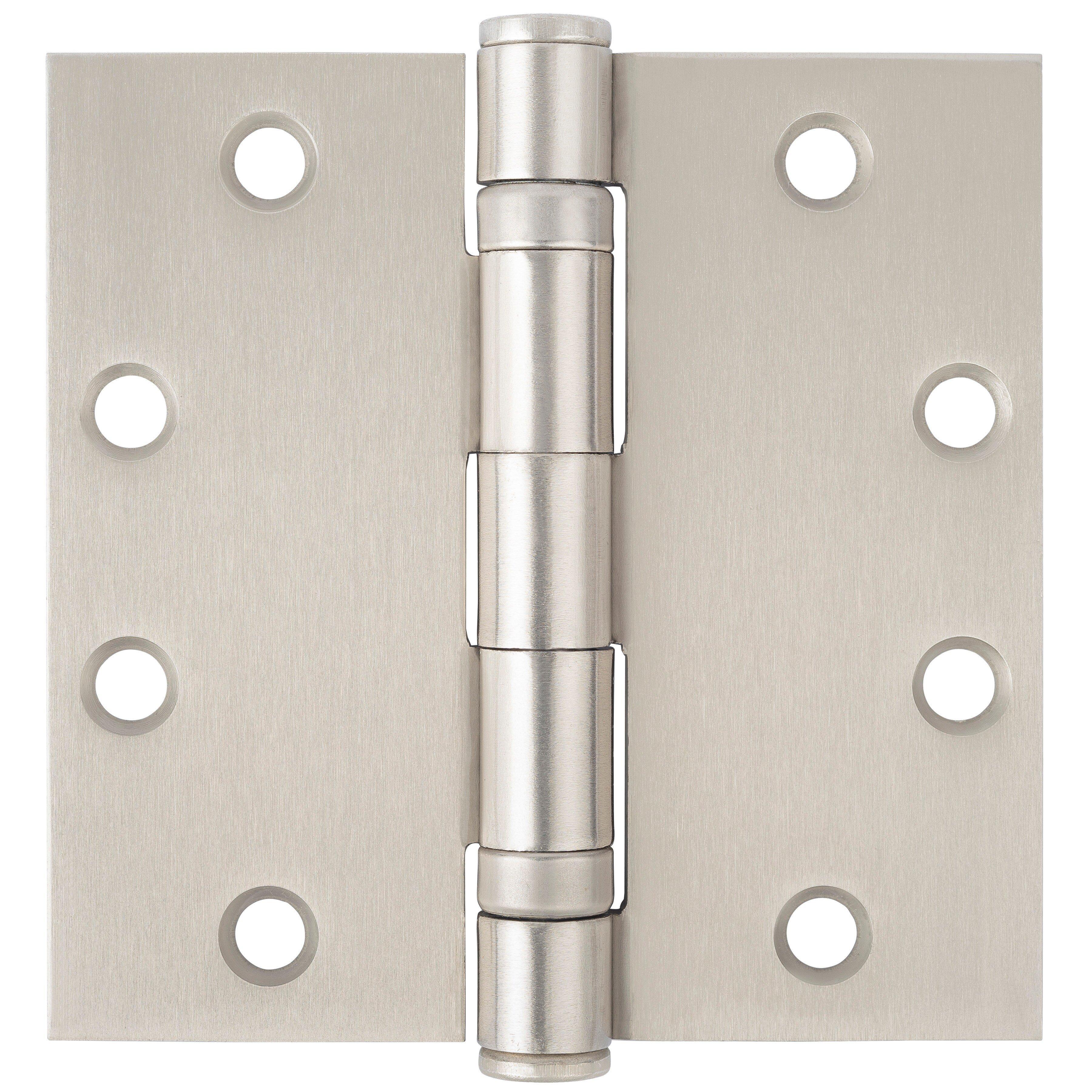 Westcraft Satin Nickel 4-1/2 in. Steel Ball Bearing Door Hinge (Pack of 2) 