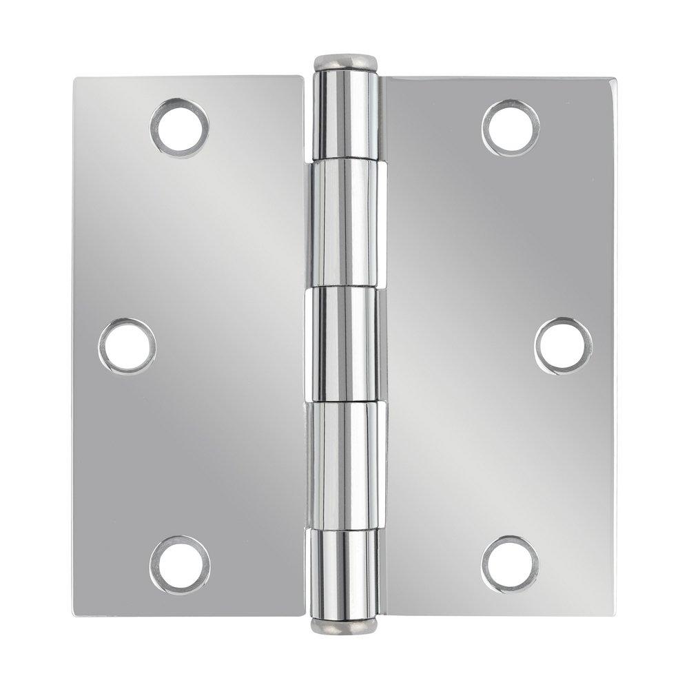 Westcraft Polished Chrome 3-1/2 in. Steel Door Hinge (Pack of 3) 