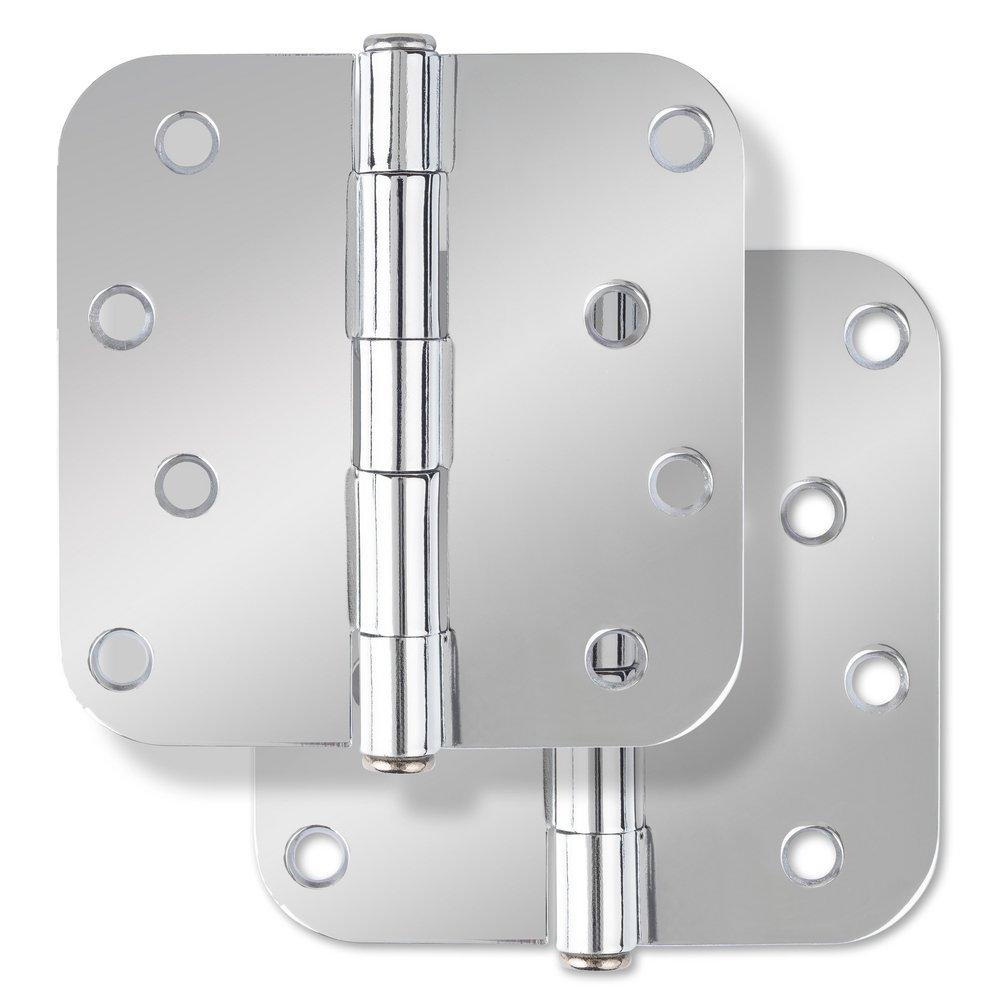 Westcraft Polished Chrome 4 in. Steel Door Hinge (Pack of 2) 