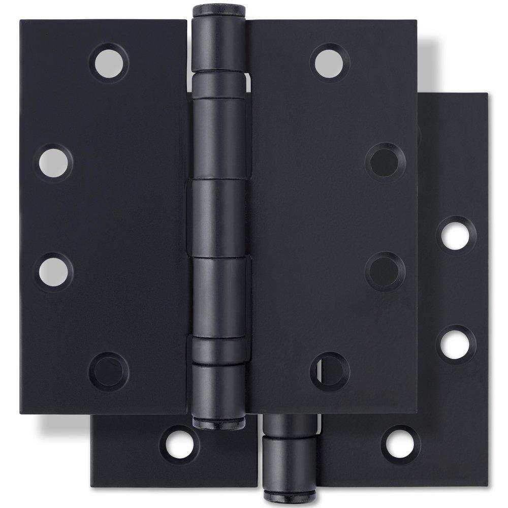 Westcraft Matte Black 4-1/2 in. Steel Ball Bearing Door Hinge (Pack of 3) 