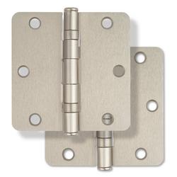 3-1/2 in. Steel Ball Bearing Door Hinge in Satin Nickel (Pack of 2)