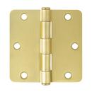 Westcraft Champagne Brass 3-1/2 in. Steel Door Hinge (Pack of 3) 
