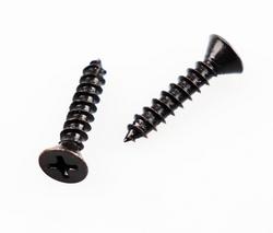 1 in. #9 Steel Door Hinge Screw in Matte Black (Pack of 8)