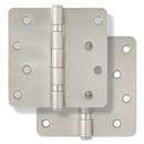 4 in. Steel Ball Bearing Door Hinge in Satin Nickel (Pack of 2)