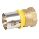 26mm x 3/4 in. Press x FPT Reducing Flexible Gas Pipe Brass Fitting