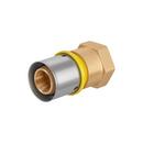 32mm x 1 in. Press x FPT Reducing Flexible Gas Pipe Brass Fitting