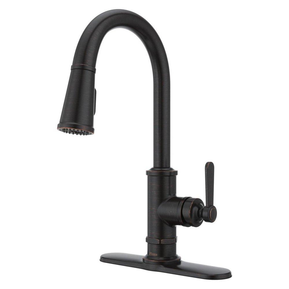 Pfister Tuscan Bronze Single Handle Pull Down Kitchen Faucet 