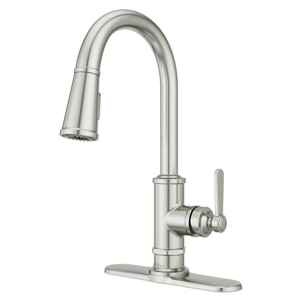 Pfister Stainless Steel Single Handle Pull Down Kitchen Faucet 