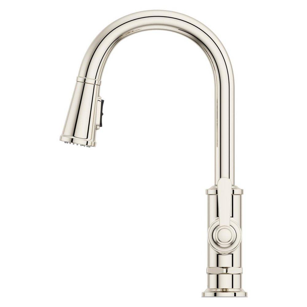Pfister Polished Nickel Single Handle Pull Down Kitchen Faucet 